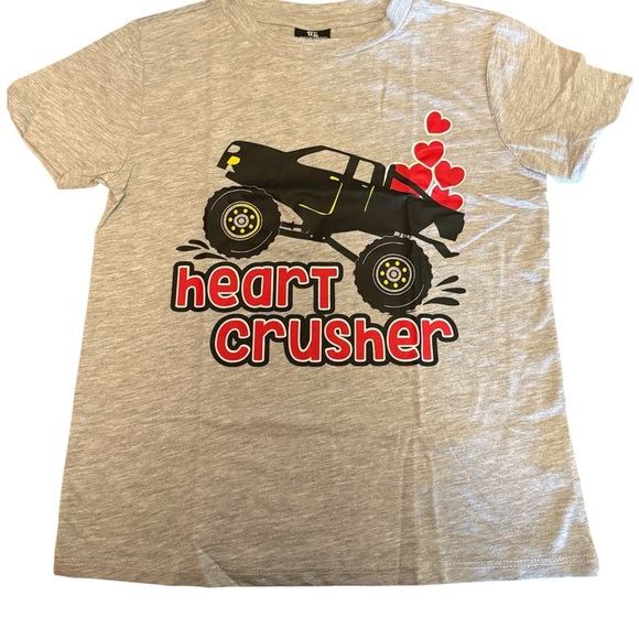 Two Gray Kids Shirt - Best Kid Ever and Heart crusher - Picture 3 of 4